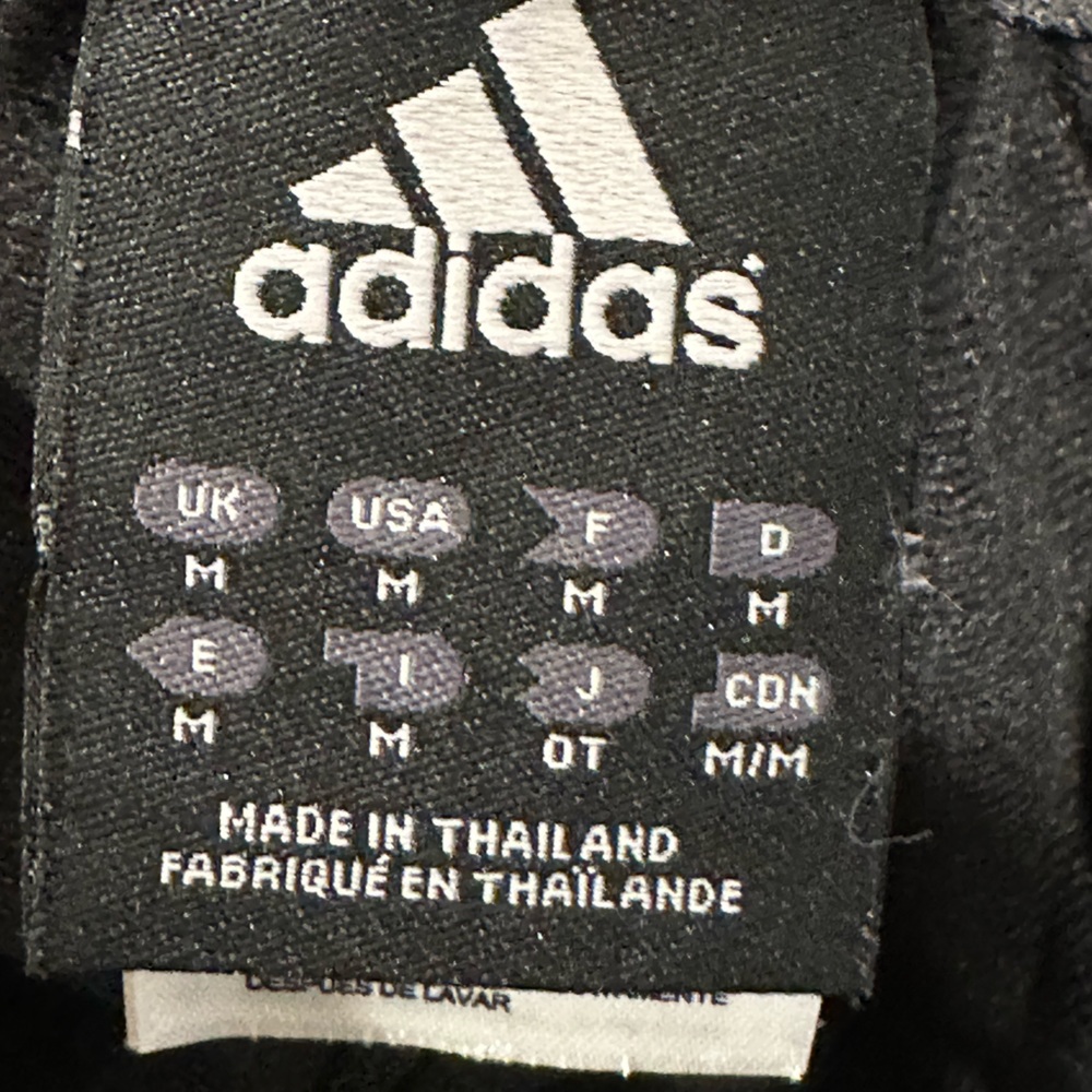 adidas Black Track Pants with White 3-Stripes - Picture 5 of 5